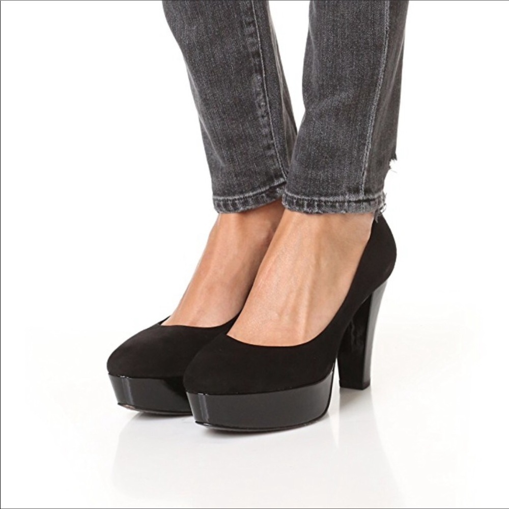 Alice + Olivia Agnes Black Platform Heels Size  39